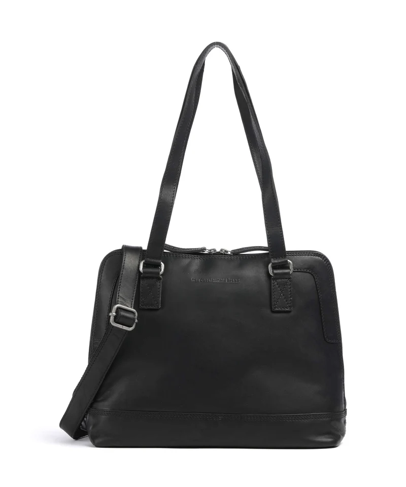 The Chesterfield Brand Wax Pull Up Cow Seron Sac porté épaule black