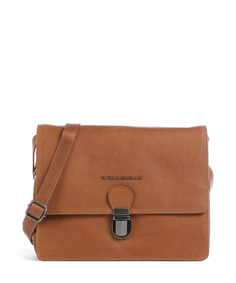 The Chesterfield Brand Wax Pull Up Cow Lunor Sac porté épaule cognac