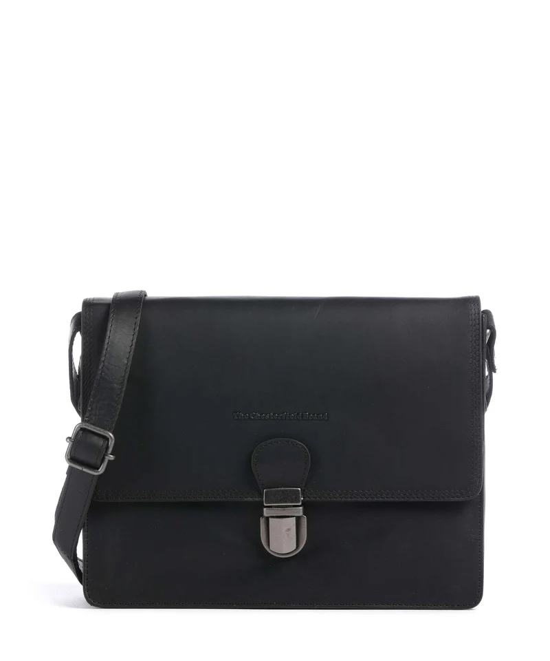 The Chesterfield Brand Wax Pull Up Cow Lunor Sac porté épaule black