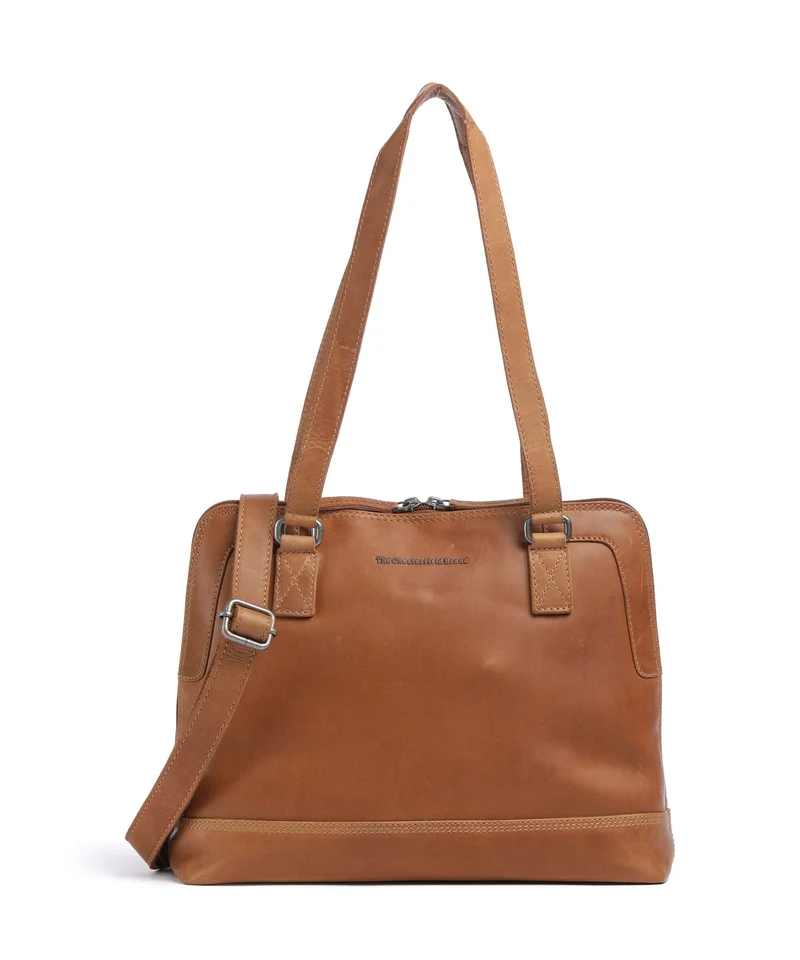 The Chesterfield Brand Wax Pull Up Cow Seron Sac porté épaule cognac
