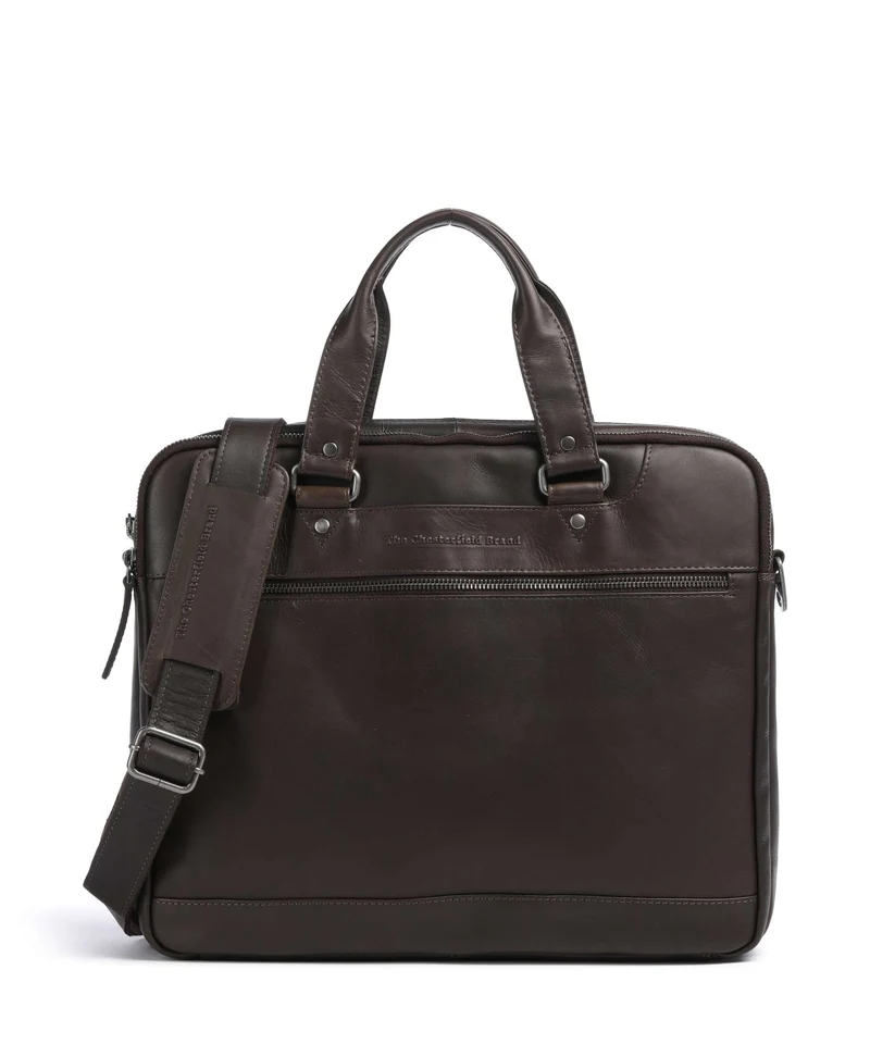 The Chesterfield Brand Wax Pull Up Cow Montara Sac d'ordinateur brown