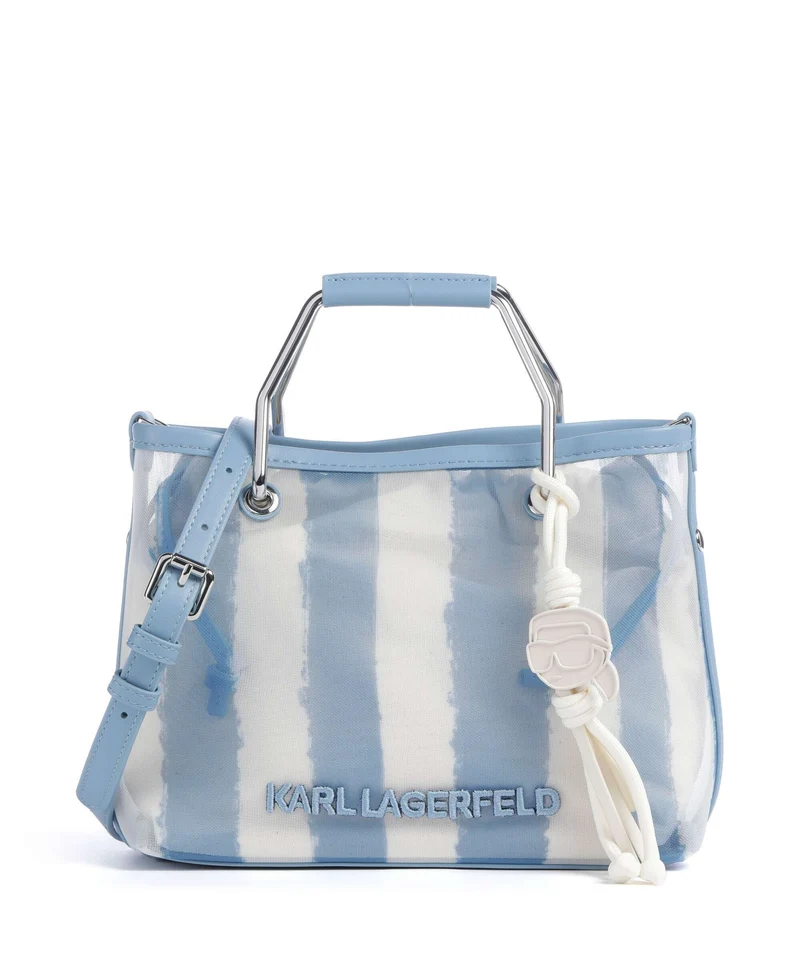 Karl Lagerfeld Ikon Small Sac à main blue bloom stripes