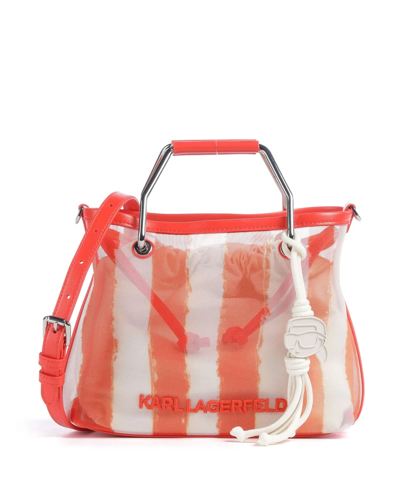 Karl Lagerfeld Ikon Small Sac à main grapefruit stripes