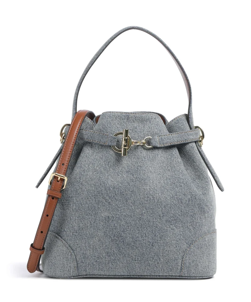 Lauren Ralph Lauren Blaike Medium Sac seau blue/lauren tan