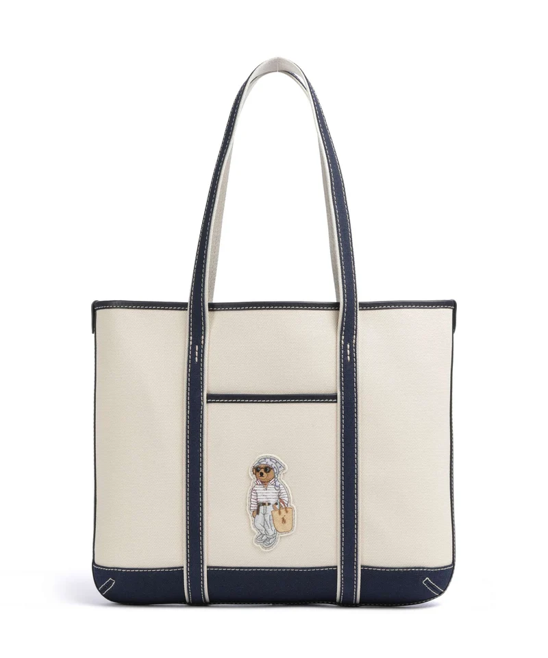 Polo Ralph Lauren Canvas Small Cabas ecru/newport navy