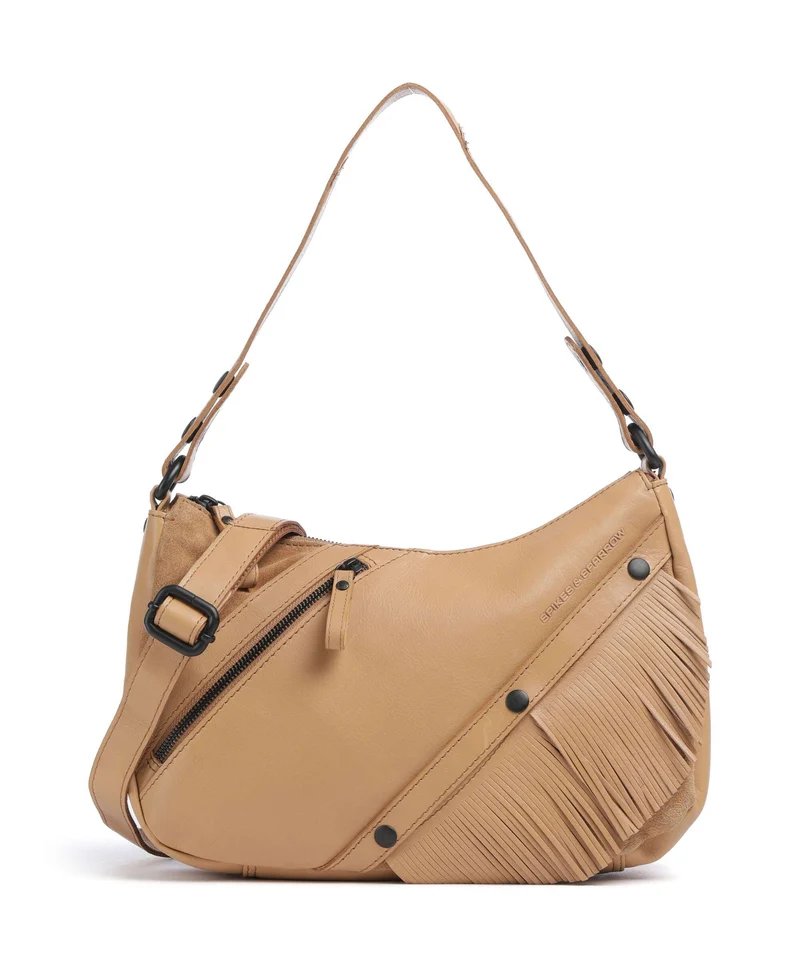 Spikes & Sparrow Suede Mix Jadeline Sac porté épaule camel