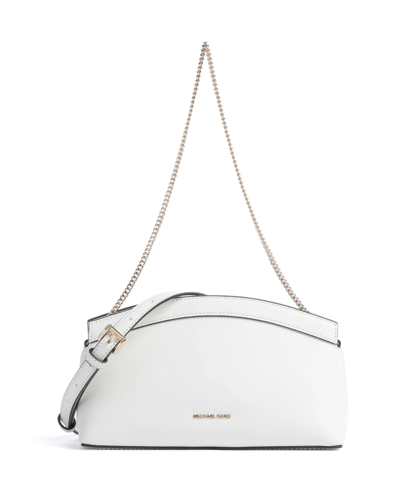 Michael Kors Athena Dome Chain Small Sac porté épaule optic white