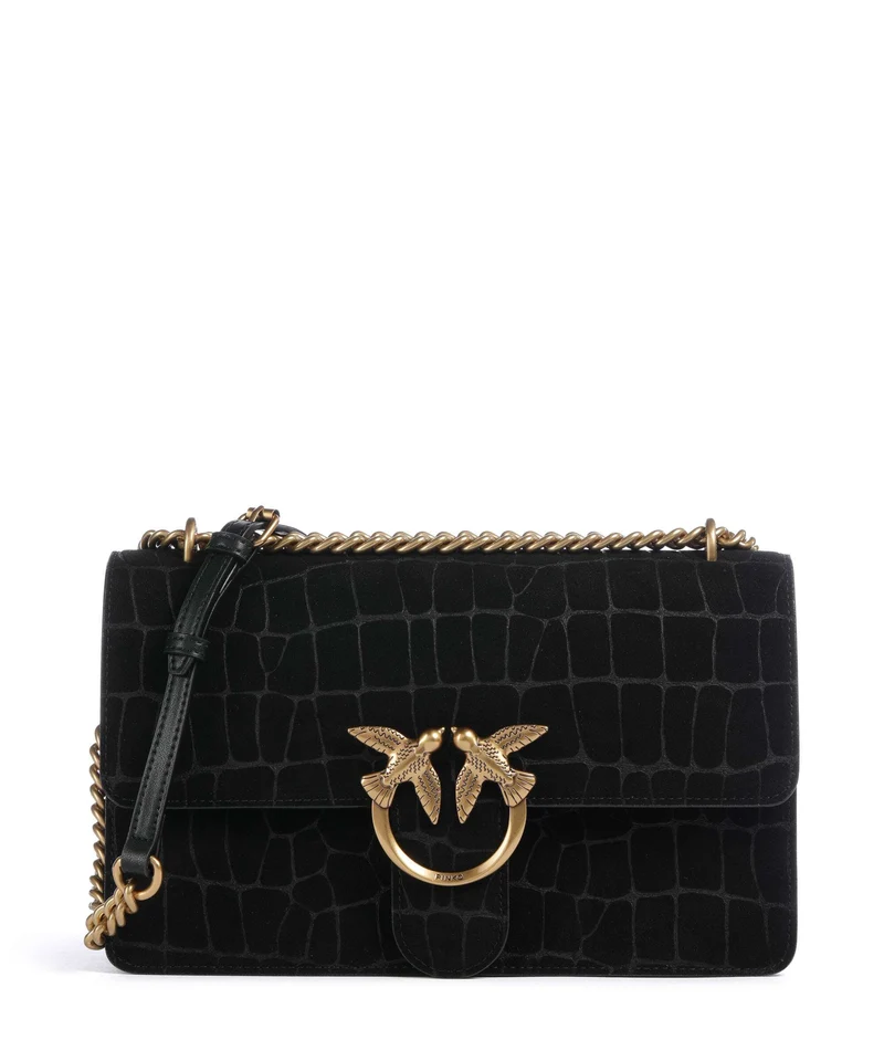 Pinko Love One Classic Sac porté épaule nero/antique gold