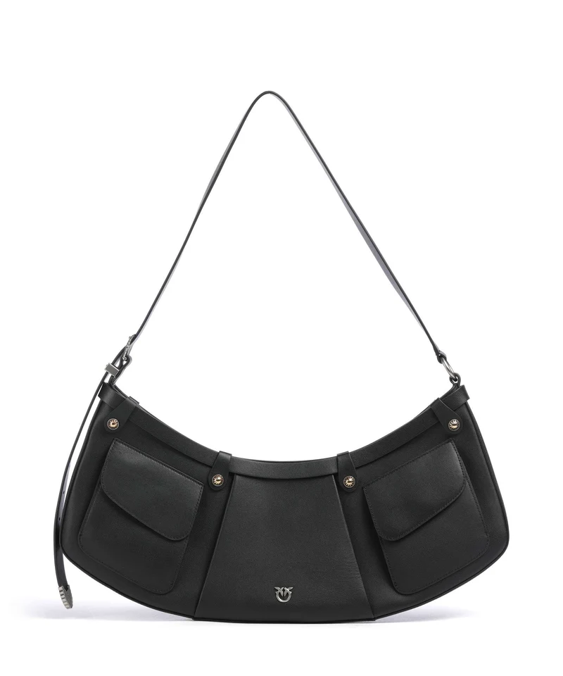 Pinko Pocket Sac porté épaule nero/old silver