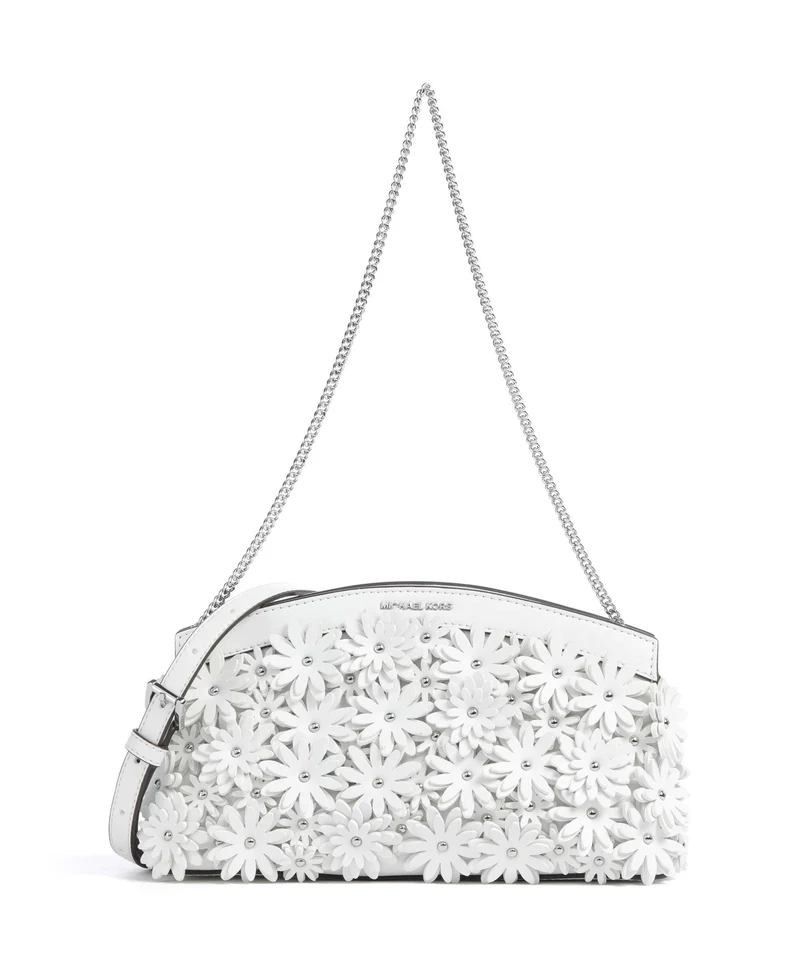 Michael Kors Athena Dome Chain Small Sac porté épaule optic white