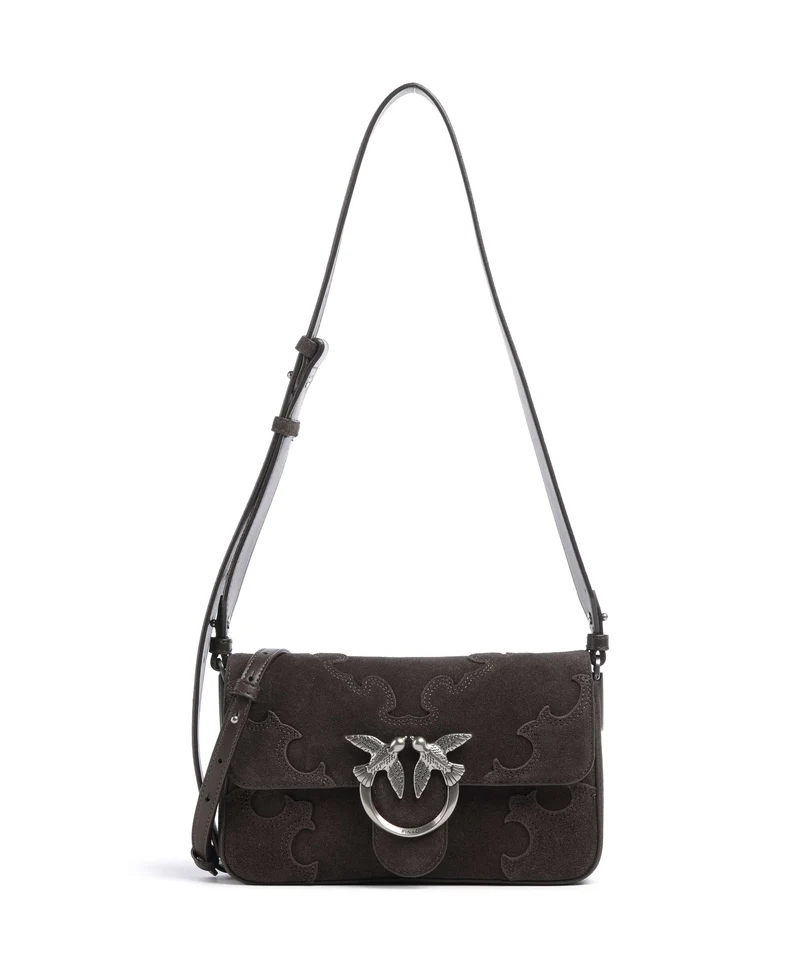 Pinko Love One Mini Slouchy Sac bandoulière marrone/chicco di caffe/old silver
