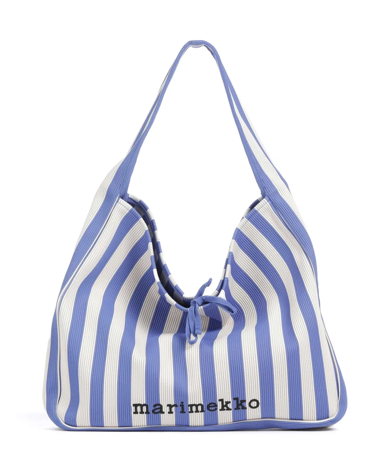 Marimekko Knitted Merirosvo Sac fourre-tout blue/off white
