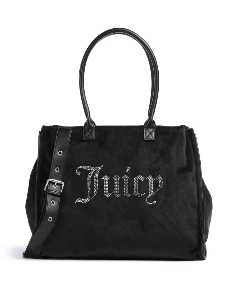 Juicy Couture Iris Velvet Rhinestones L Cabas black