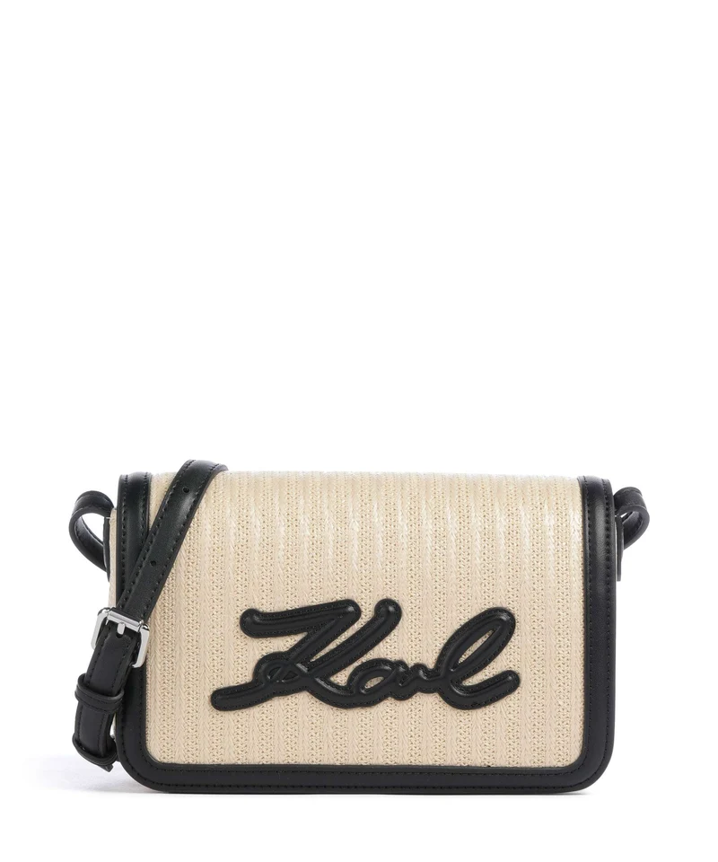 Karl Lagerfeld K/Signature Sac bandoulière natural/black