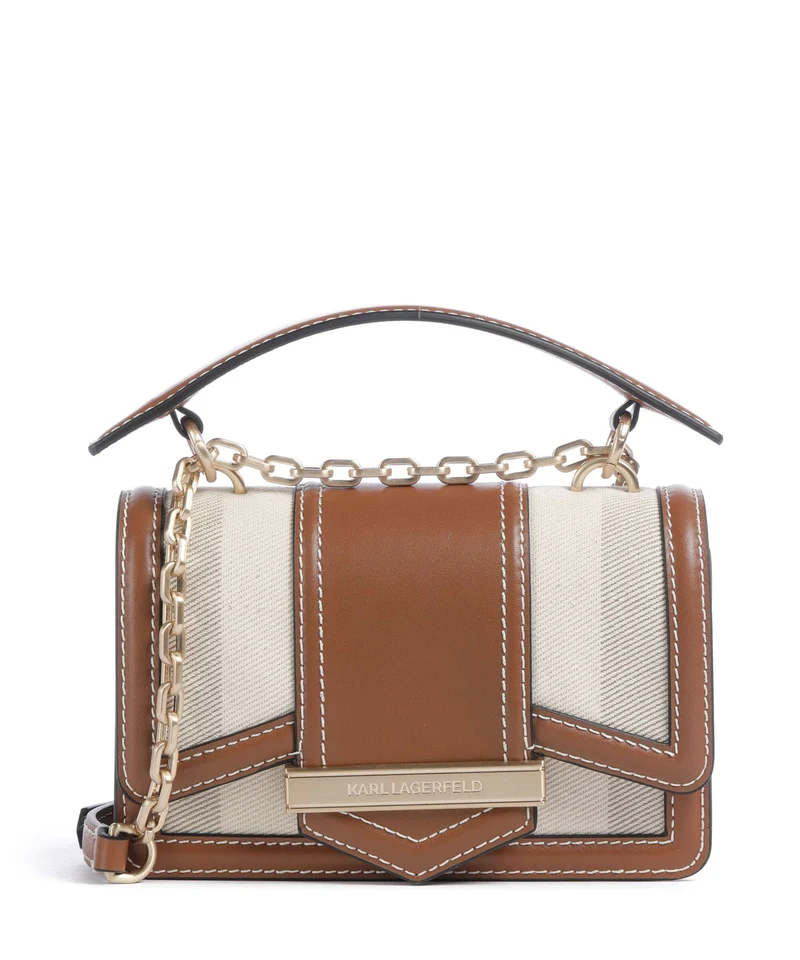 Karl Lagerfeld K/Nova Small Sac bandoulière natural canvas/tan