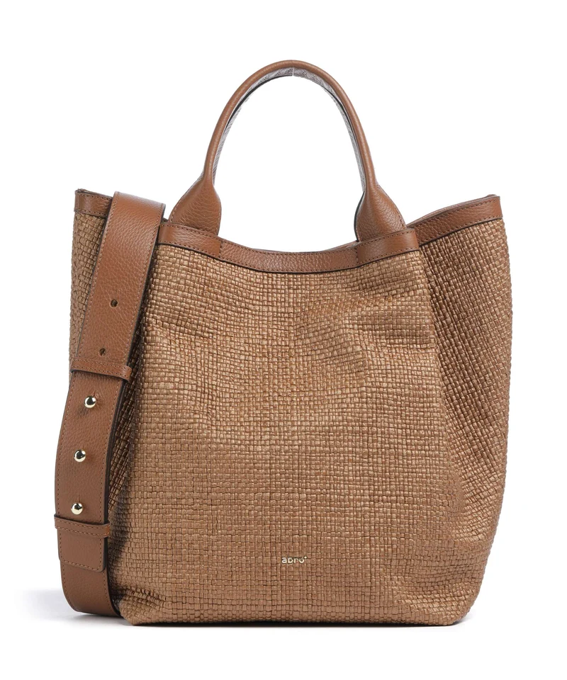Abro Raffia Intreccio Essential Medium Sac à main caramel/cognac