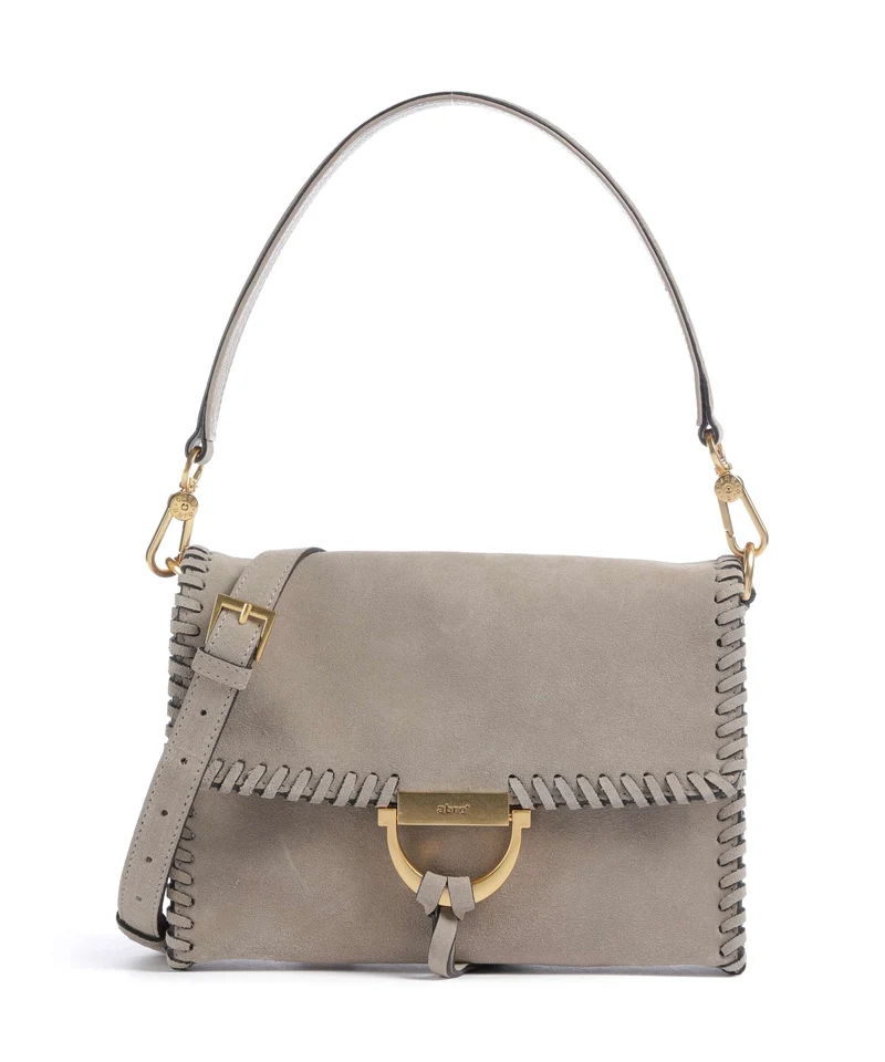 Abro Suede Temi Stitch Sac porté épaule siena