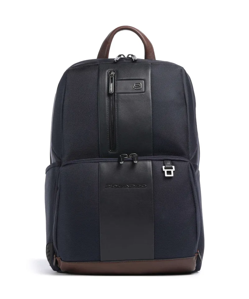Piquadro Brief 2 LED Sac à dos d'ordinateur blue/cognac