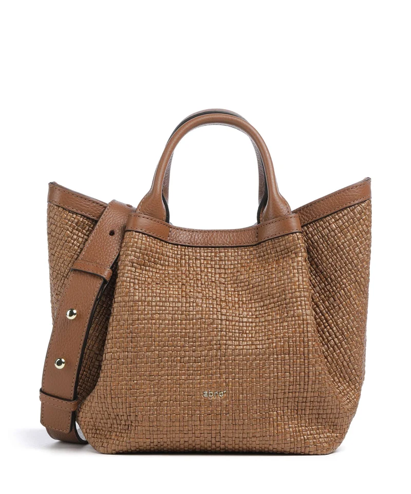 Abro Raffia Intreccio Essential Small Sac à main caramel/cognac