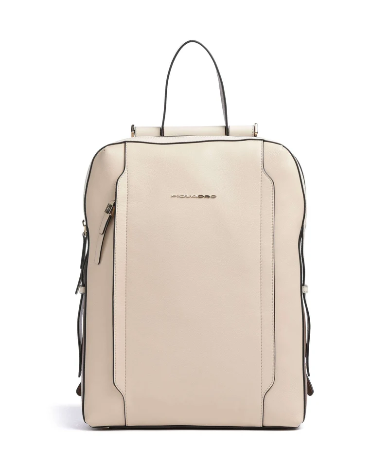Piquadro Circle Sac à dos d'ordinateur beige/cuoio