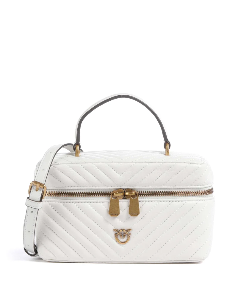 Pinko Vanity Mini Sac à main bianco nembo/antique gold