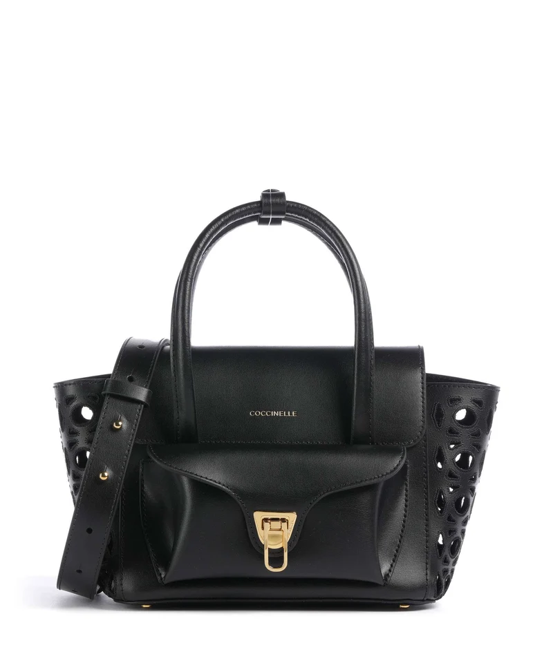 Coccinelle Beat Double Monogram Sac à main noir