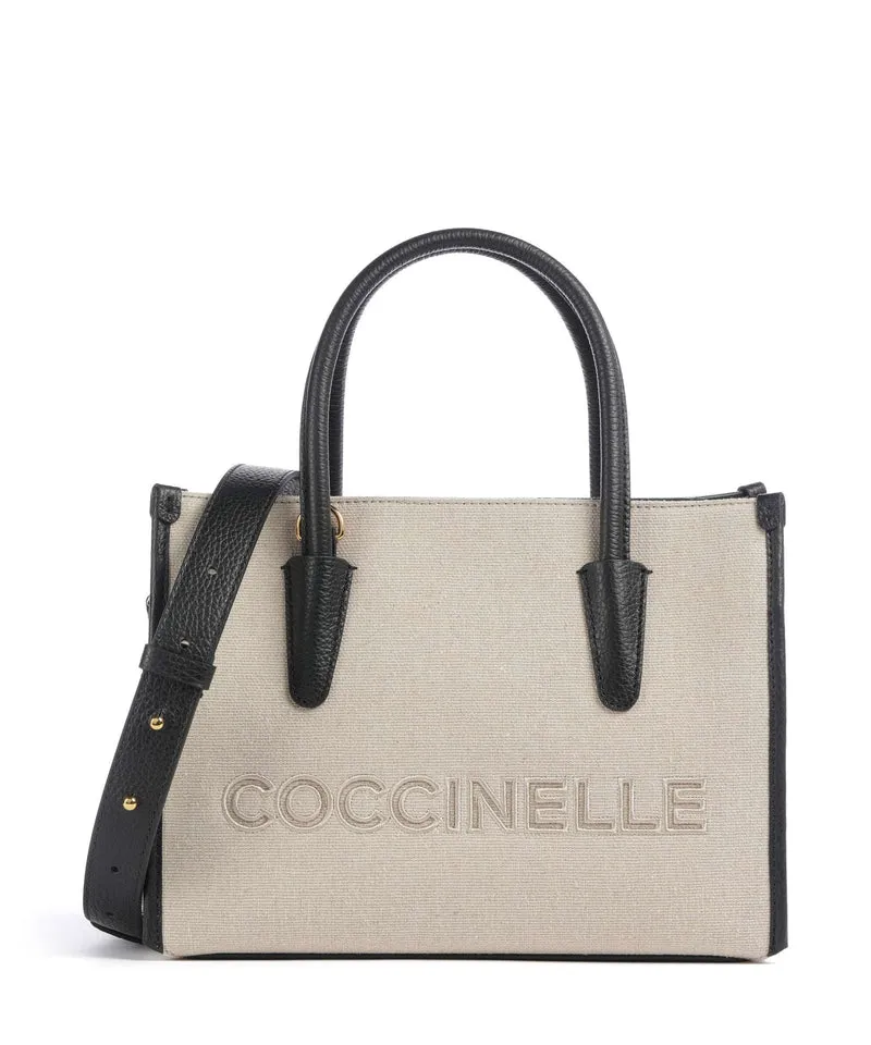 Coccinelle Myrtha Canvas Sac à main natural/noir