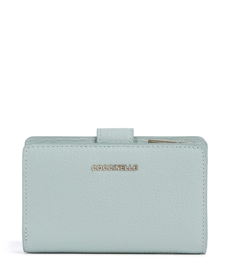 Coccinelle Metallic Soft Portefeuille aquamarine