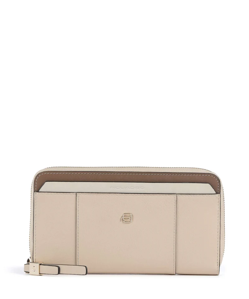 Piquadro Circle Portefeuille beige/cuoio