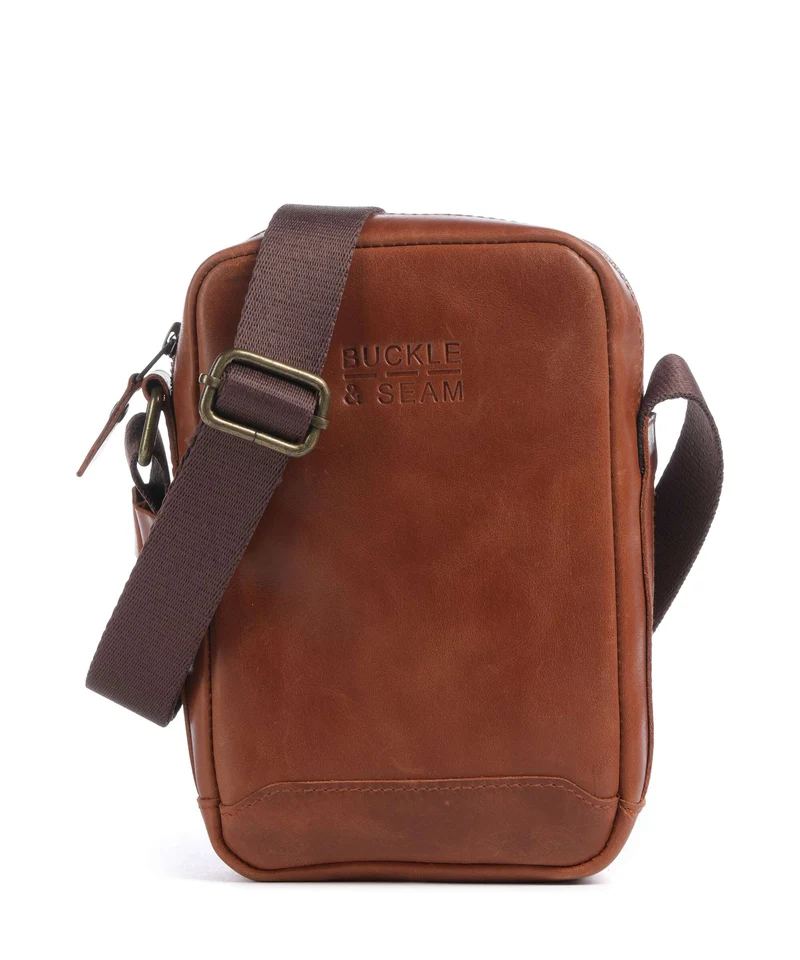 Buckle & Seam Crazy Horse Runner Sac bandoulière cognac