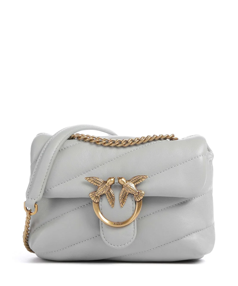 Pinko Love Puff Baby Sac porté épaule grigio perla/antique gold