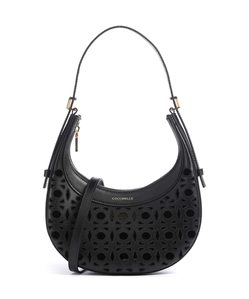 Coccinelle Whisper Monogram Sangallo Sac porté épaule noir