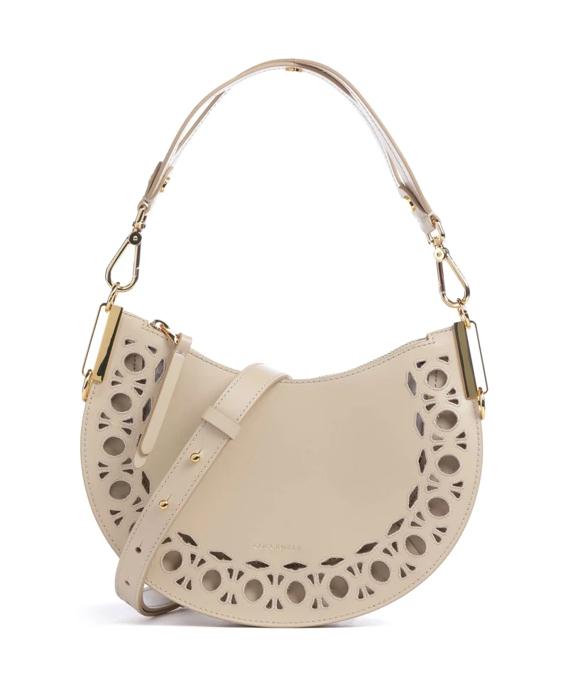 Coccinelle Sunup Monogram Sangallo Sac porté épaule sandshell