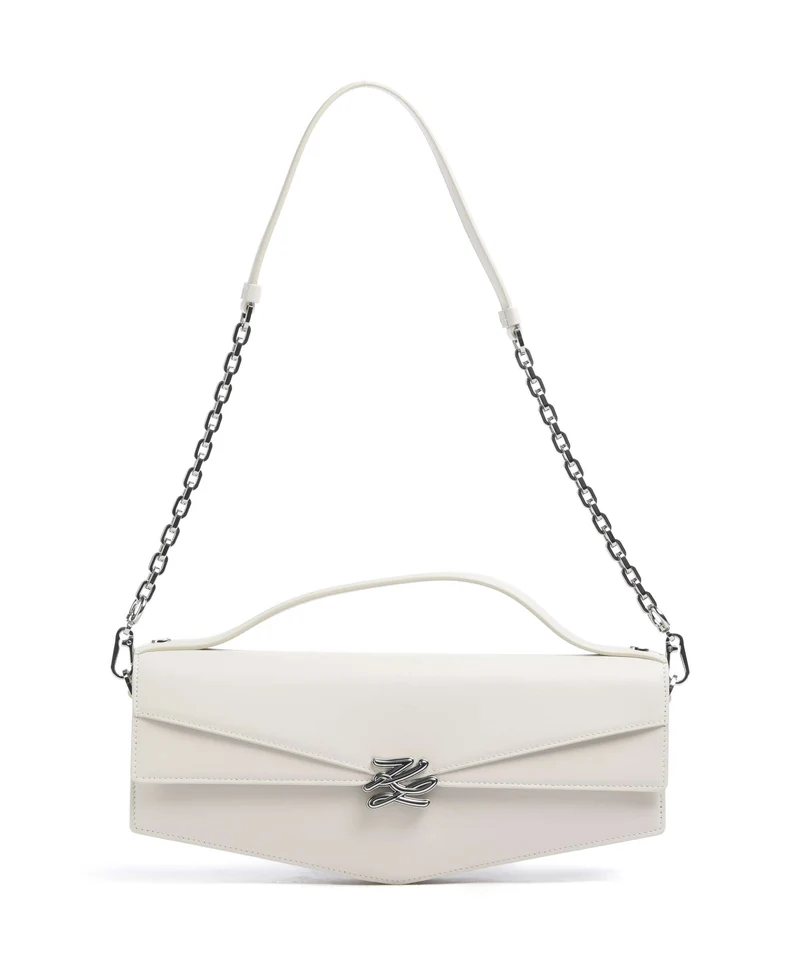 Karl Lagerfeld K/Studio Autograph Sac porté épaule off white