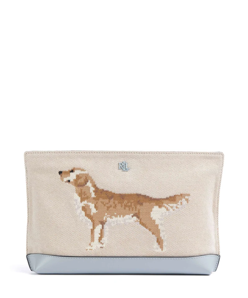 Lauren Ralph Lauren Sac à cosmétiques natural/buff canvas/alpine blue