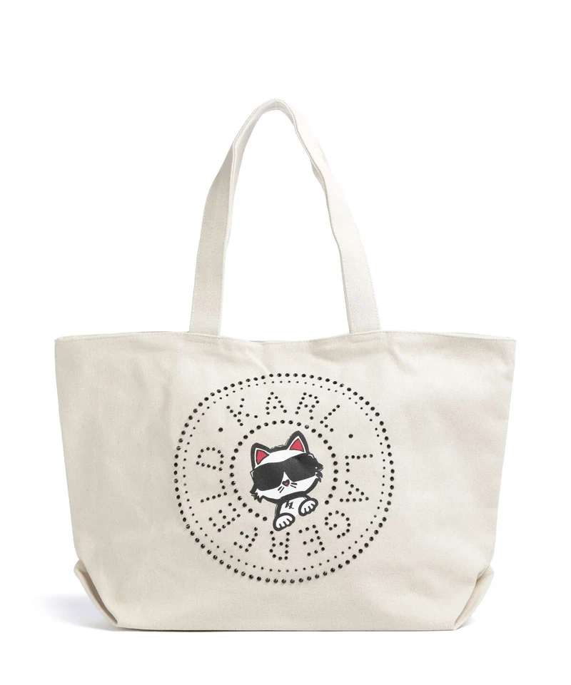 Karl Lagerfeld Ikon Circle Choupette Cabas off white