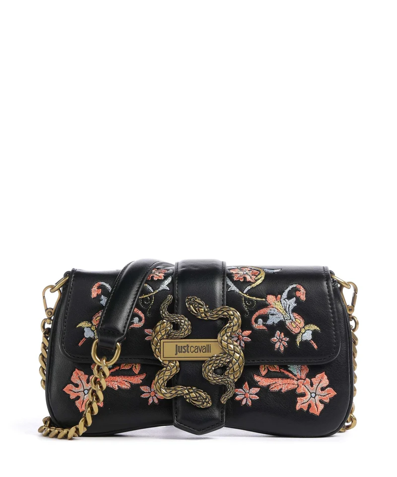 Just Cavalli Iconic Snakes Sac bandoulière black