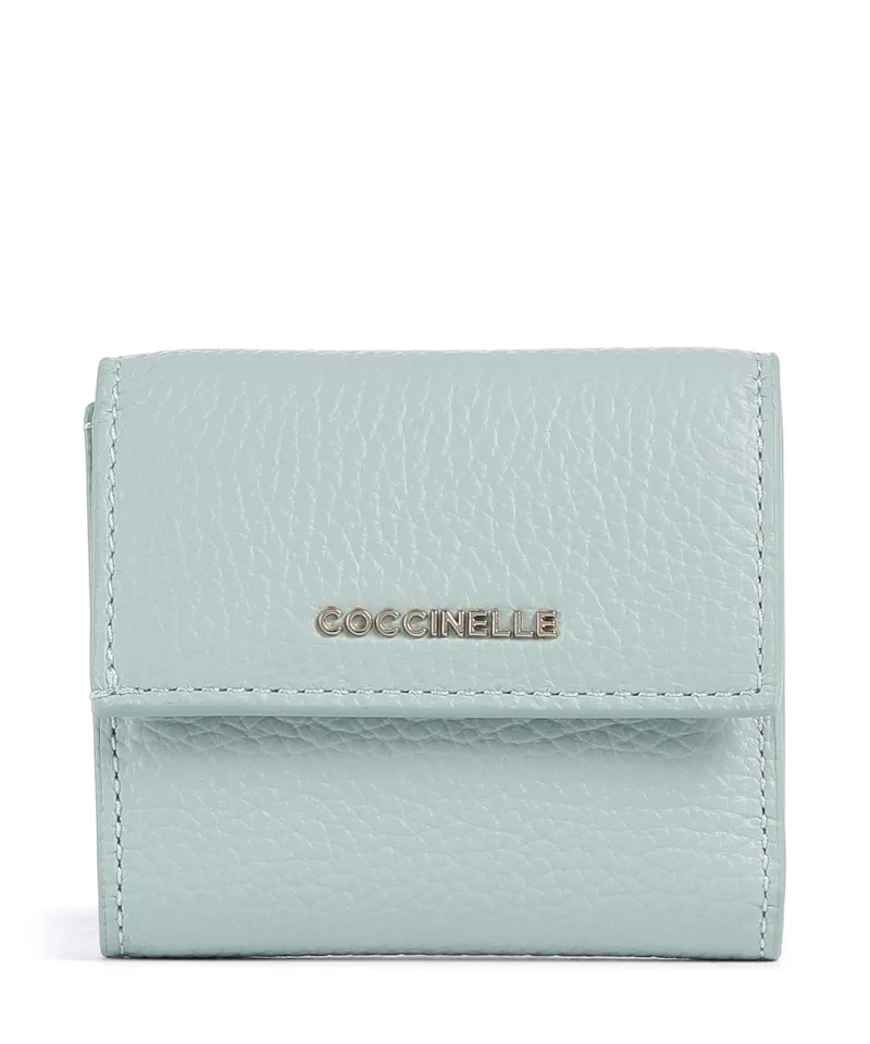 Coccinelle Metallic Soft Portefeuille aquamarine