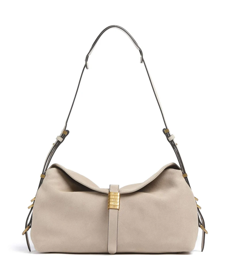 Pinko Saddle Classic Sac fourre-tout beige/grigio fumo/antique gold