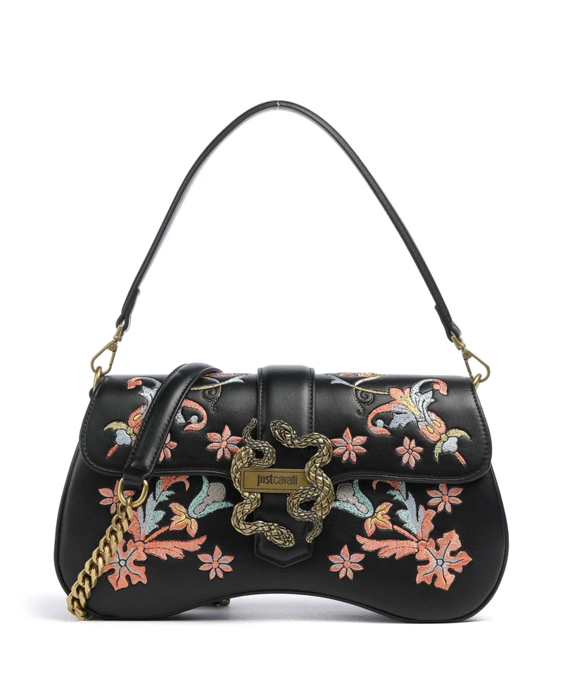 Just Cavalli Iconic Snakes Sac porté épaule black