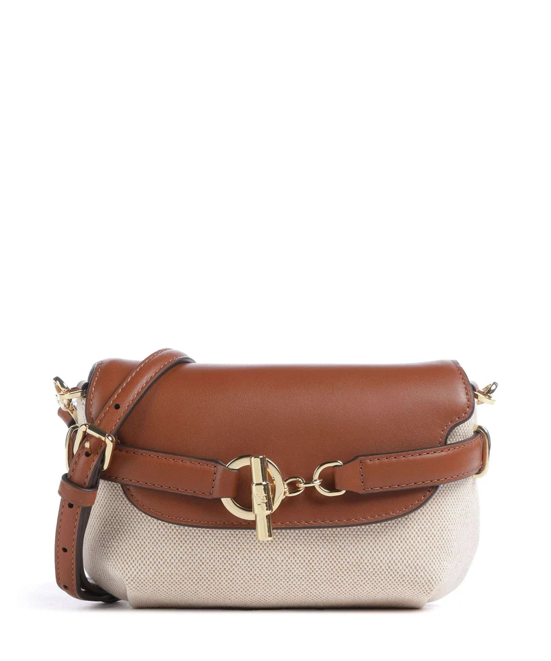 Lauren Ralph Lauren Blaike Small Sac bandoulière natural/buff canvas/lauren tan