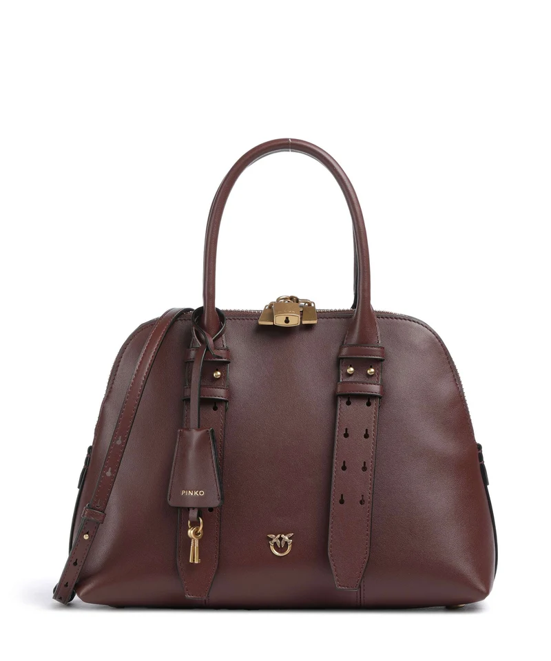 Pinko Bowling Medium Sac à main burgundy wine/antique gold