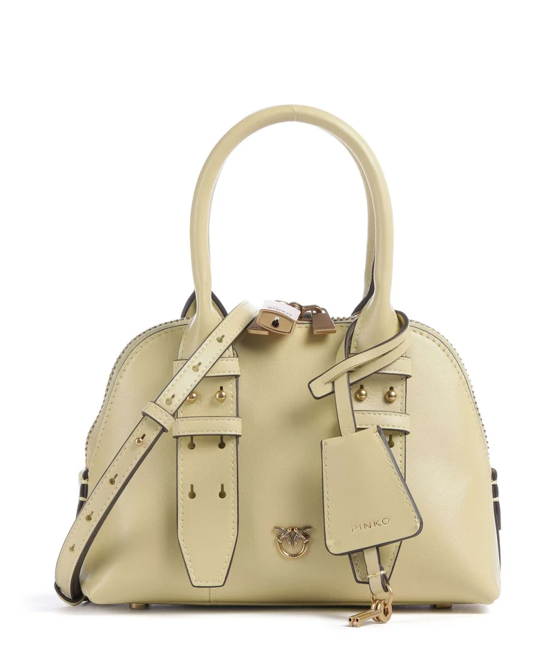 Pinko Bowling Mini Sac à main giallo vaniglia/antique gold