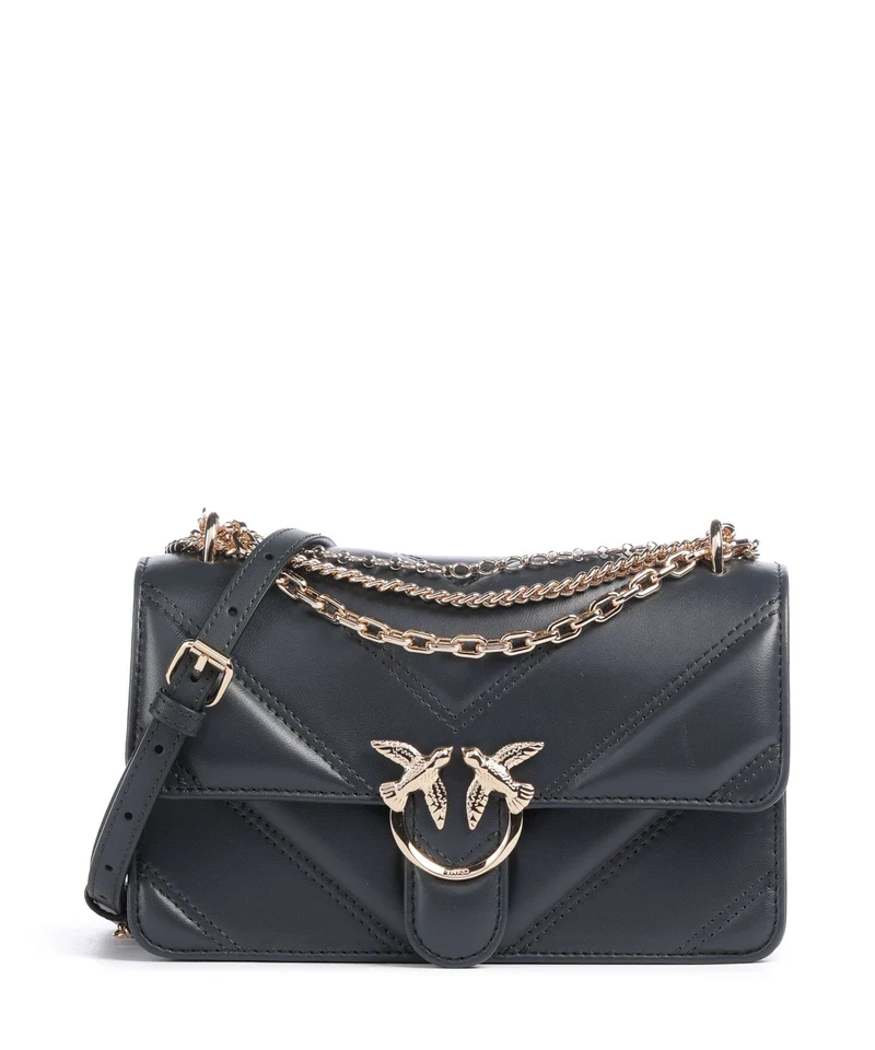 Pinko Love One Mini Sac porté épaule grigio asfalto/oro mordore