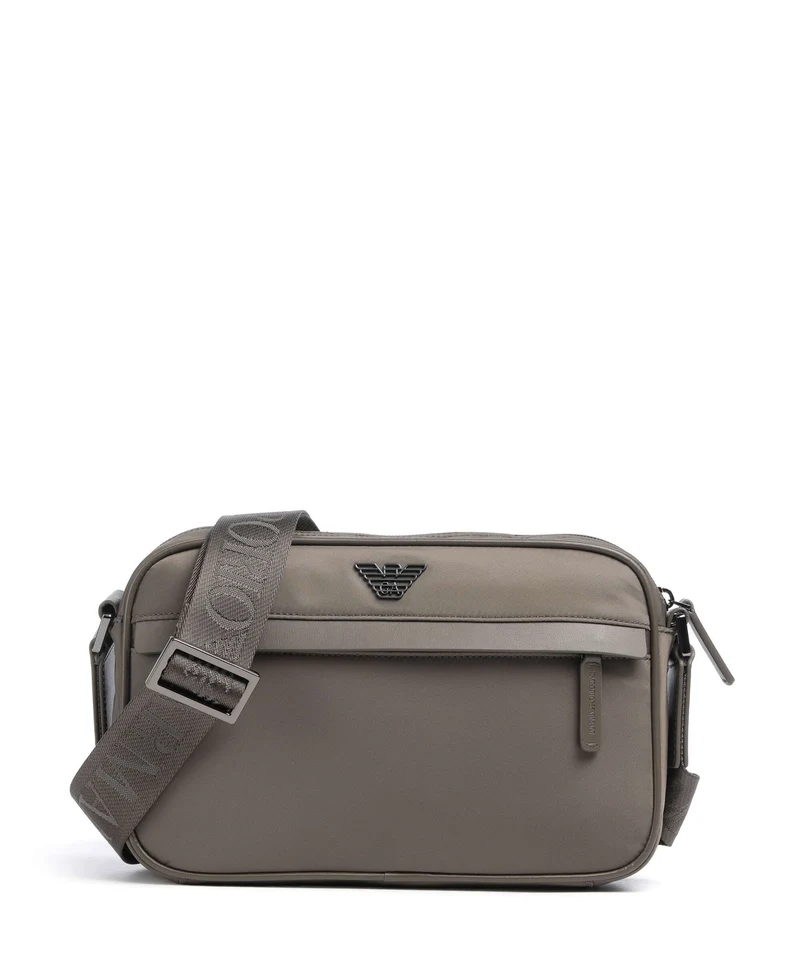 Emporio Armani Recycled Nylon Sac bandoulière major brown