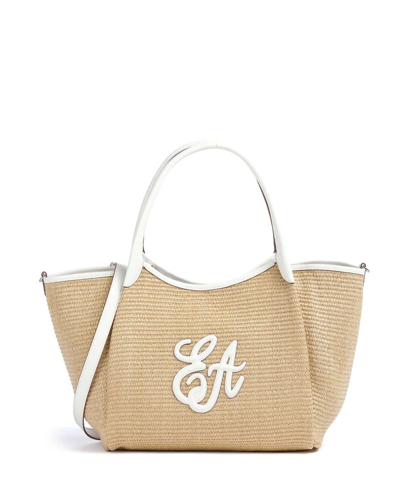 Emporio Armani Durini 24 M-L Cabas naturale/bianco