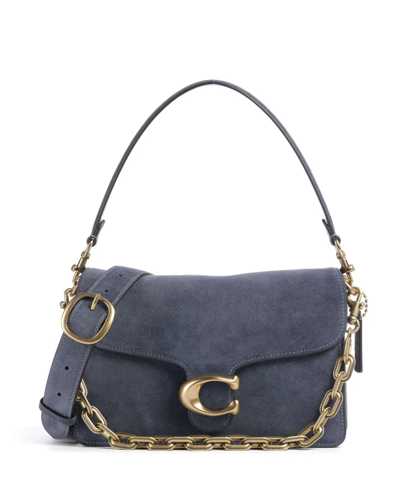 Coach Tabby Chain Sac porté épaule light denim