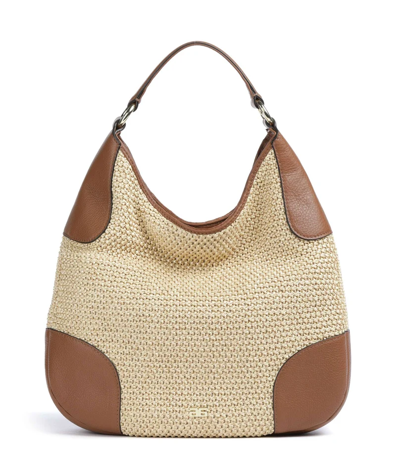 Abro Maglia Raffia Open Air Sac fourre-tout natural/nut