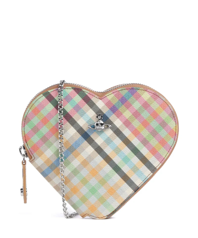 Vivienne Westwood Heart Buccia D'Arancia Sac bandoulière heather plaid