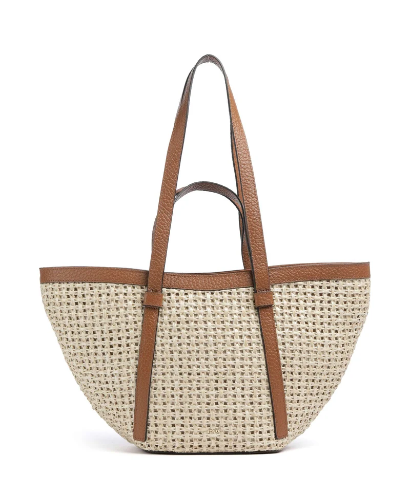 Abro Raffia Cordino Cosmo Medium Cabas caramel/cognac